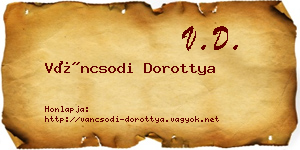 Váncsodi Dorottya névjegykártya