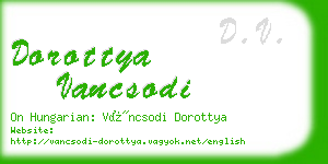 dorottya vancsodi business card